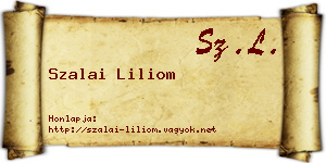 Szalai Liliom névjegykártya